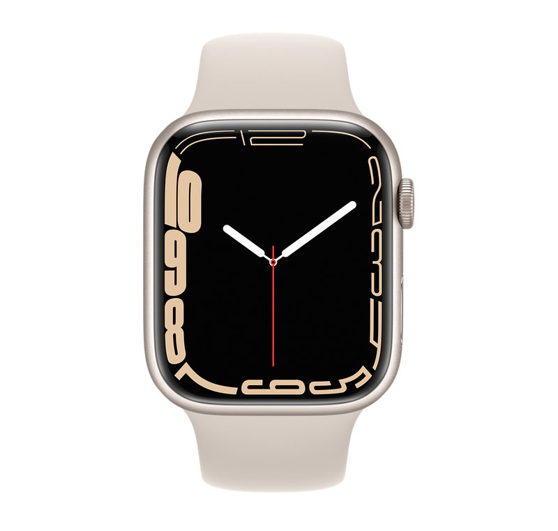 Apple ساعت هوشمند اپل Watch Series 7 Sport GPS 45mm با بدنه  لومینیومی بژ و بند سیلیکونی بژ
